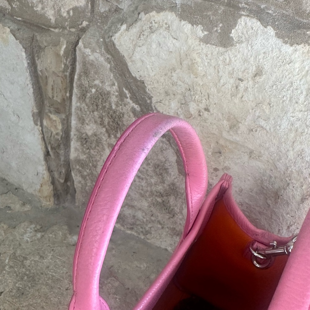 Marc Jacobs Leather The Tote Bag Small Pink - Picture 9 of 14